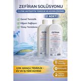 Zefiran Solüsyonu 1 Litre 2 Adet Set Antiseptik Hijyen Çok Amaçlı Temizlik Solüsyonu