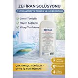 Zefiran Solüsyonu 1 Litre Antiseptik Temizlik Hijyen Amaçlı Çok Amaçlı Solüsyon 1 Adet