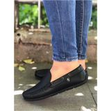 Zegeshoes Erkek Çocuk Yazlık Ayakkabı Tekstil İç Taban Düz Topuklu Şık ve Rahat Kullanım - Siyah