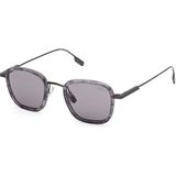 Zegna EZ0277 20A Grey Striped Erkek Güneş Gözlüğü - Gri