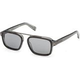 Zegna EZ0299 20A Grey Striped Erkek Güneş Gözlüğü - Gri