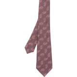 Zegna Pembe Şal Desenli Ipek Kravat - Standart