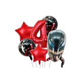 Zehirli Öfke Venom 4 Yaş Doğum Günü Balon Set Venom Kırmızı Konsept Doğum Günü Parti Balon Set