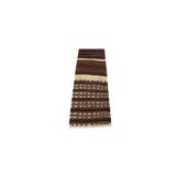 Zehra Abla Halı Antika El Dokuma Benzersiz İnce Yağcıbedir Balıkesir Yörük Yün Kilim 5369 Renkli-60 x 190