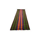 Zehra Abla Halı Antika El Dokuma Şaheser Ender Boyutlu Dekorluk Perde Yün Kilim Renkli-125 x 500