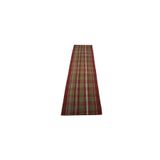 Zehra Abla Halı El Dokuma Benzersiz Ekoseli Sivas Perde Yün Yolluk Kilim 6391 Çok Renkli-75 x 300