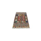 Zehra Abla Halı El Dokuma Benzersiz Ince Yağcıbedir Yörük Yün Kilim Çok Renkli-120 x 185