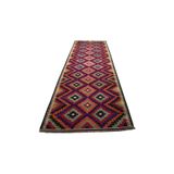 Zehra Abla Halı El Dokuma Enteresan Doğu Anadolu Herki Yolluk Yün Kilim 6314 Çok Renkli-150 x 450