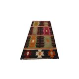 Zehra Abla Halı El Dokuma Olağanüstü Seçkin Cerit Yörükleri Meşhed İran Yün Kilim 5894 Çok Renkli-130 x 300