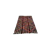 Zehra Abla Halı El Dokuma Otantik Ekoseli Ponponlu Tülü Yün Kilim 6270 Çok Renkli-150 x 230
