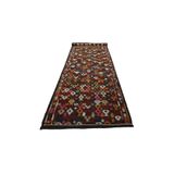 Zehra Abla Halı El Dokuma Otantik Yekpare Dikişsiz Battal Boy Yolluk Yün Kilim 6335 Renkli-140 x 550