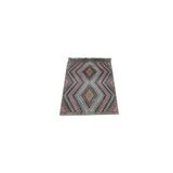 Zehra Abla Halı El Dokuma Renkli Çumra Yörük Pamuklu Yün Kilim 6384 Çok Renkli-90 x 120