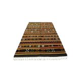 Zehra Abla Halı El Dokuması Doğal Rengarenk Büyük Boy Karapınar Yörük Yün Kilim Çok Renkli-200 x 350