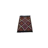 Zehra Abla Halı El Dokuması Geometrik Midye Model Karapınar Yörük Cecim Yün Kilim 5573 Renkli-90 x 135