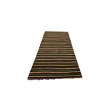 Zehra Abla Halı El Dokuması Yekpare Başyapıt Çubuklu Sivas Yün Kilim Renkli-150 x 350