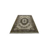 Zehra Abla Halı Vintage 6m2 El Dokuma Aubusson Model Eskitme Lüks Yün Salon Halısı 5867 Bej-200 x 300