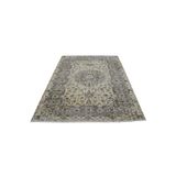 Zehra Abla Halı Vintage 6m2 El Dokuma Şaheser Eskitme Doğal Naturel Yün Salon Halısı 5849 Bej-220 x 280