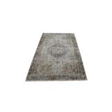 Zehra Abla Halı Vintage El Dokuma 4m2 Eskitme Nadir Naturel Göbekli Yün Halı 5362 Bej-160 x 260