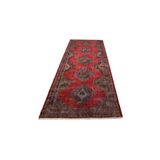 Zehra Abla Halı Vintage El Dokuma Bulunmaz Konya Mevlana Sille Yolluk Yün Halı 5605 Kırmızı-150 x 400
