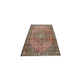 Zehra Abla Halı Vintage El Dokuma Dekoratif Modern Göbekli 4m2 Yün Halı 5821 Turuncu-150 x 250