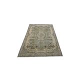 Zehra Abla Halı Vintage Eskitme El Dokuma Nadir Güllü Çiçekli Yün Halı 5882 Renkli-170 x 270