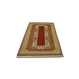 Zehra Abla Halı Yeni El Dokuma 4m2 Modern Zarif Çiçekli Bozalan Milas Yün Halı 5661 Bej-170 x 250