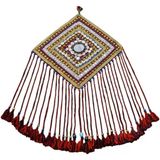 Zehra Abla Halı Yeni El Dokuma Elegant Duvar Süsü Aynalı Yörük Kilim Nazarlık 5994 Çok Renkli-50 x 80