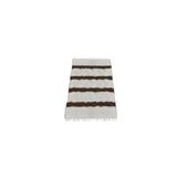 Zehra Abla Halı Yeni El Dokuma Eşsiz Tiftik Yün Siirt Battaniyesi Kilim 5761 Beyaz-80 x 125