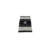 Zehra Abla Halı Yeni El Dokuma Eşsiz Tiftik Yün Siirt Battaniyesi Kilim 5762 Siyah-80 x 125