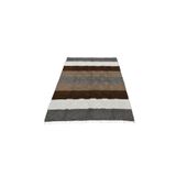 Zehra Abla Halı Yeni El Dokuma Geniş Çizgili Dikişsiz Çift Kişilik Tiftik Yün Siirt Battaniyesi Kilim 5800 Renkli-160 x 220