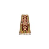 Zehra Abla Halı Yeni El Dokuma Göbekli Renkli Pınarbaşı Kayseri Yün Yolluk Kilim 6337 Çok Renkli-60 x 200