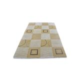 Zehra Abla Halı Yeni El Dokuma Harikulade 6m2 İpekli Oygulu Nepal Yün Salon Halısı 5379 Bej-200 x 300