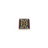 Zehra Abla Halı Yeni El Dokuma Kare Köşe Sandalye Minderi Pınarbaşı Kayseri Yün Kilim 5980 Çok Renkli-40 x 40