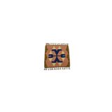 Zehra Abla Halı Yeni El Dokuma Kare Köşe Sandalye Minderi Pınarbaşı Kayseri Yün Kilim 5990 Çok Renkli-40 x 40