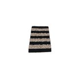 Zehra Abla Halı Yeni El Dokuma Nadide Tiftik Yün Siirt Battaniyesi Kilim 5760 Siyah-80 x 125