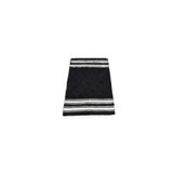 Zehra Abla Halı Yeni El Dokuma Nadir Tiftik Yün Siirt Battaniyesi Kilim 5775 Siyah-80 x 125