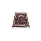 Zehra Abla Halı Yeni El Dokuma Otantik Balıkesir Yörük Yün Kilim 6406 Çok Renkli-115 x 160
