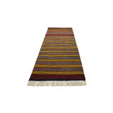Zehra Abla Halı Yeni El Dokuma Otantik Devasa Yahyalı Yün Kilim 5428 Renkli-150 x 400