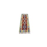 Zehra Abla Halı Yeni El Dokuma Renkli Pınarbaşı Kayseri Yün Mini Yolluk Kilim 6273 Renkli-70 x 190