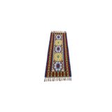 Zehra Abla Halı Yeni El Dokuma Renkli Pınarbaşı Kayseri Yün Mini Yolluk Kilim 6274 Renkli-60 x 190