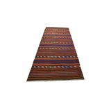 Zehra Abla Halı Yeni El Dokuma Seçkin Yekpare Yörük Yün Kilim 6293 Çok Renkli-150 x 400