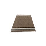 Zehra Abla Halı Yeni El Dokuma Sütlü Kahve Dikişsiz Çift Kişilik Tiftik Yün Siirt Battaniyesi Kilim 5790 Bej-160 x 220