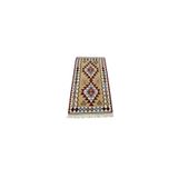 Zehra Abla Halı Yeni El Dokuma Ultra Güzellikte Iki Göbekli Yahyalı Yün Kilim Çok Renkli-75 x 160