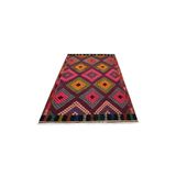 Zehra Abla Halı Yeni El Dokuması Benzersiz Bergama İzmir Yörük Yün Cecim Kilim 6374 Çok Renkli-180 x 300