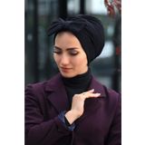 Zehra Hazır Havuz Tesettür Giyim Fiyonklu Bone Iki Yönlü Siyah - Özel Tasarım- Yeni Model Tesettür Giyim
