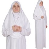Zehranaz Namaz Elbisesi Beyaz Fermuarlı Namaz Elbisesi2 - L - XL