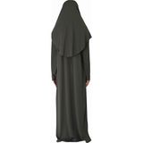 Zehranaz Namaz Elbisesi Koyu Haki Fermuarlı Namaz Elbisesi3 - 2XL - 3XL