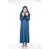 Zehranur Hijab Çocuk Namaz Elbisesi - 12 - 14 Yaş - Petrol Mavisi