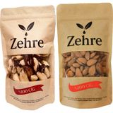 Zehre 250 gr Çiğ Badem Içi + 100 gr Brezilya Cevizi - 500 Gram