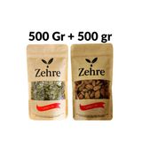 Zehre Büyük Boy Ikili - Çiğ Badem Içi 500 Gr + Çiğ Kabak Çekirdeği 500 Gr
